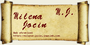 Milena Jocin vizit kartica